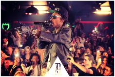 Wiz Khalifa wearing SUPER Flat Top Gold @ Club 79 Paris